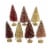 Valentine's Day Valentine Mini Bottle Brush Tre Plastic Set/7 Glittered Lc1533 Perspective: front