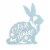 Easter Hello Spring Bunny Sign Wood Glittered Hello Rl1710 Perspective: front