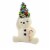 Christmas Retro Candy Cane Snowman W/Tree Polyresin Bottle Brush Tree Tj1354 Perspective: front
