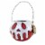 Halloween Red Apple W/White Poison Bucket Polyresin Charmed Confections La1388 Perspective: front