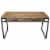 Anaheim Katy 2-Drawer Solid Wood Writing Desk in Brown with Iron Legs Perspective: front