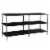 Noah 3-Tier Forged Cast Iron Media Console in Black with Acid Etched Top Perspective: front