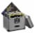 Odyssey KROM Series Record Utility Case for 70 12  Vinyl Records & LPs, Silver Perspective: front