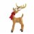 Christmas Retro Deer With Scarf Polyresin Velveteen Bow 2929408 Perspective: front