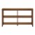 HomeRoots 30  2-shelf Low Horizontal Modern Wood Bookcase in Walnut Perspective: front