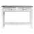 LuxenHome Distressed White Wood and Metal Console and Entryway Table Perspective: front