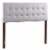 Glory Furniture Super Nova Faux Leather Upholstered Full Headboard in Light Gray Perspective: front