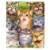 Dawhud Direct Animated Cats Selfie Fleece Blanket 75 x90  Queen Size Perspective: front
