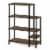 4-Tier Toolless Kitchen Wide Storage Shelf Cart, Columbia Walnut/Black Perspective: front