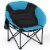 Moon Saucer Steel Camping Chair Folding Padded Seat w/ Carry Bag Perspective: front