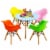 Gymax 5 PC Kids Modern Colorful Round Table Chair Set with 4 Arm Chairs Perspective: front