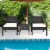 3PCS Rattan Patio Conversation Set Outdoor Furniture Set w/ Storage Table Perspective: front