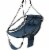 Hanging Hammock Camping Chair Swing w/Armrest - Drink Holder and Footrest - Blue Perspective: front