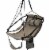 Hanging Hammock Camping Chair Swing w/Armrest - Drink Holder & Footrest - Beige Perspective: front