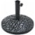 Sunnydaze 18 in Pebble Texture Resin Round Patio Umbrella Base - Grey Perspective: front
