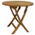 Patio Dining Table Outdoor 31 Teak Wooden Round Folding Furniture Porch Lawn Perspective: front