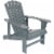 Sunnydaze Fir Wood Adirondack Chair with Adjustable Back - Gray Perspective: front