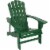 Sunnydaze Coastal Bliss Fir Wood Adirondack Chair - Green Perspective: front