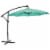 Sunnydaze 9.5 ft Solar Cantilever Offset Patio Umbrella - Seafoam Perspective: front