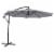 Sunnydaze 9.5 ft Cantilever Offset Patio Umbrella with Crank - Smoke Perspective: front