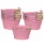 Sunnydaze Galvanized Steel Bucket Planters with Handles - Pink - Set of 10 Perspective: front