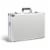 Zeikos Deluxe Medium Hard Shell Protective Storage Case w/ Shoulder Strap, White Perspective: front