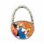 Wrapables Stylish Purse Hook Hanger, Foldable Handbag Table Hanger, Two Cats Perspective: front