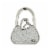 Wrapables Stylish Purse Hook Hanger, Foldable Handbag Table Hanger, Silver Handbag Perspective: front