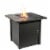Peaktop Outdoor Square 30  Propane Gas Fire Pit with Steel Base HF45701AA-S Perspective: front