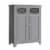 Elegant Home Fashions Wooden Bathroom Cabinet Standing Grey Dawson EHF-6841G Perspective: front