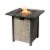 Peaktop Outdoor 28  Propane Gas Fire Pit with Tabletop and Woven Textilene Base for Garden Perspective: front
