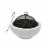 Peaktop Outdoor 24 Wood Burning Fire Pit with Grill Grate & Concrete Base for Garden, Gray Perspective: front