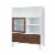 Elegant Home Fashions Wooden Bathroom Floor Storage Cabinet Space Saver Organizer, Walnut Perspective: front