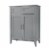 Elegant Home Fashions Wooden Bathroom Floor Freestanding Storage Cabinet Space Saver, Gray Perspective: front
