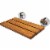 Home Aesthetics 20  Teak Wood Folding Wall Mounted Shower Seat Bench Modern Clear Coated M Perspective: front