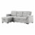 Reversible Sleeper Sofa Storage Chaise in Gray - Lilola Home Perspective: front