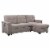 Reversible Sleeper Sofa USB Charger Storage Chaise in Gray - Lilola Home Perspective: front