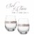 Aisle26 Stemless Wine Glasses with Silver Rhinestone Design, Set of 2 Perspective: front