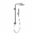 PULSE ShowerSpas Atlantis Chrome Shower System Perspective: front