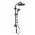 PULSE ShowerSpas Lanai Matte Black Shower System Perspective: front