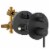 PULSE ShowerSpas Two Way TruTemp Pressure Balance Valve with Matte Black Trim Kit Perspective: front