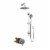 PULSE ShowerSpas Combo Shower System in Chrome Perspective: front