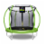 Moxie Pumpkin-Shaped Outdoor Trampoline with Top-Ring Frame Enclosure, 8 FT - Green Apple Perspective: front