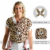 Baby K'tan Pre-Wrapped Ready To Wear Baby Carrier: Print Leopard Love Brown S Perspective: front