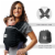 Baby K'tan Pre-Wrapped Ready To Wear Baby Carrier: Active Oasis Black & Grey XS Perspective: front