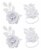 Vibhsa Rose Napkin Rings 12 Pack - White Perspective: front