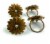 Vibhsa Flower Napkin Rings Set - Golden Pearl Perspective: front