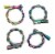 Vibhsa Modern Napkin Rings Set - Rainbow Perspective: front