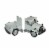 Weathered White Finish Vintage Pickup Truck Metal Bookends Front and Back - White Perspective: front