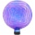 Sunnydaze Blue Peaceful Waves Rippled Glass Gazing Globe - 10 in Perspective: front